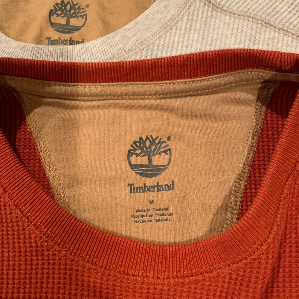 3 Timberland Wharf River Crew Waffle Shirts - M - Picture 5 of 5